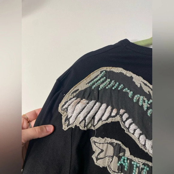 Smash|| Beaded Eagle T-shirt, Size Large - Picture 6 of 7